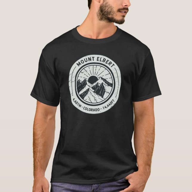 Mount Elbert Colorado Wandern Skifahren T-Shirt (Vorderseite)