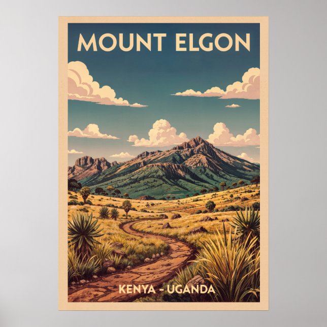 Mount Elgon Uganda - Kenia V02 Poster (Vorne)