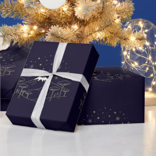 Mount Etna Geschenkpapier Sternennacht