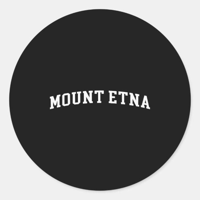 Mount Etna  Runder Aufkleber (Vorderseite)
