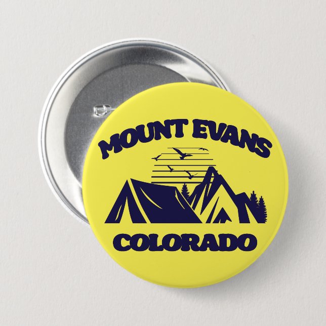 Mount Evans, Colorado Button (Vorne & Hinten)