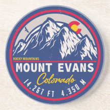 Mount Evans Colorado Retro Sunset Souvenirs