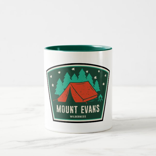 Mount Evans Wilderness Colorado Camping Zweifarbige Tasse (Mittel)