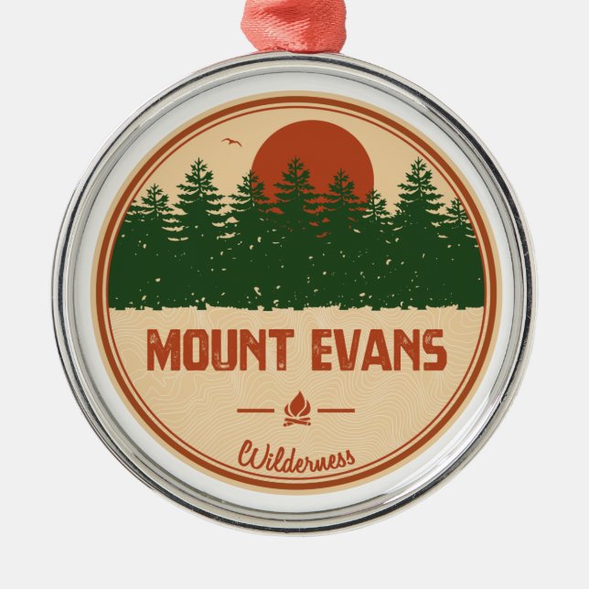 Mount Evans Wilderness Ornament Aus Metall (Vorne)