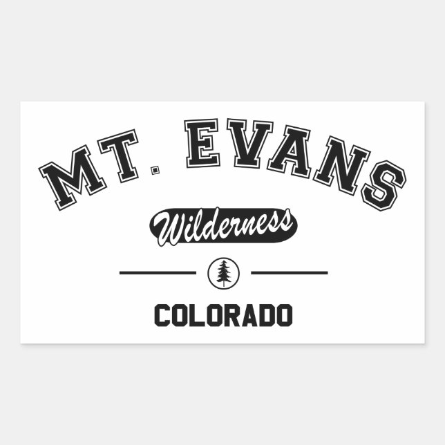 Mount Evans Wilderness Rechteckiger Aufkleber (Vorderseite)