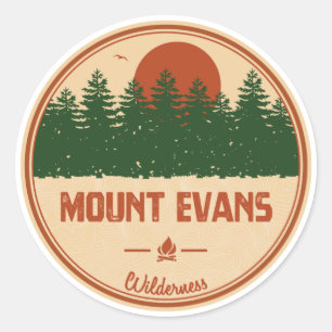 Mount Evans Wilderness Runder Aufkleber