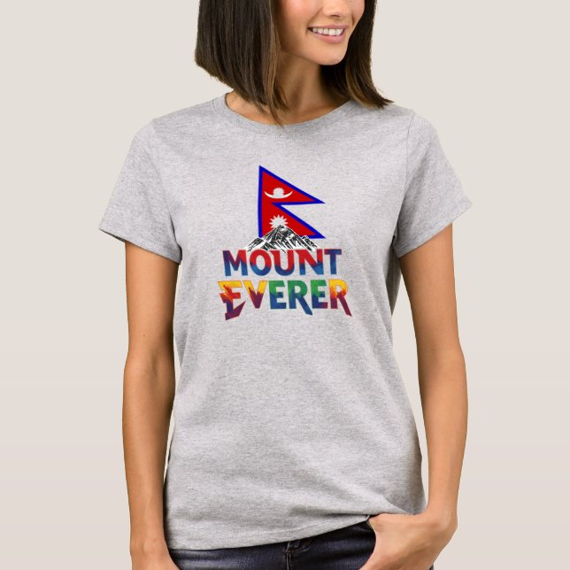 Mount Everar wie Mount Everest T-Shirt (Vorderseite)