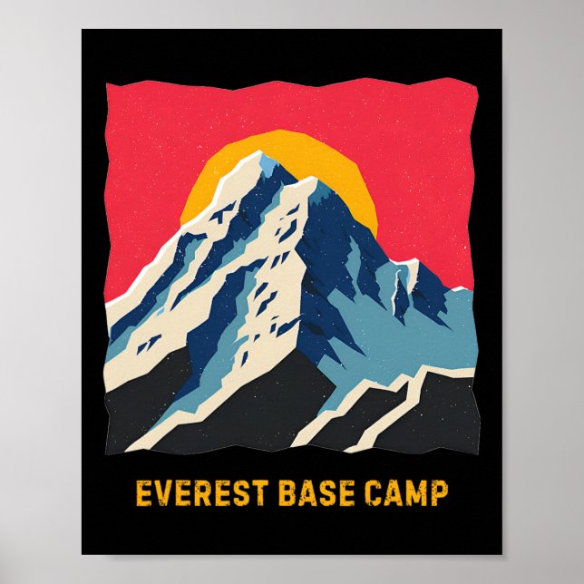 Mount Everest Basislager Himalaya Bergwanderung Cl Poster (Vorne)