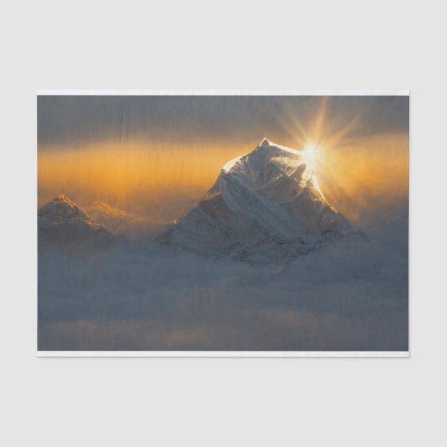 Mount Everest beim Sonnenaufgang Seidenpapier (Vorderseite)