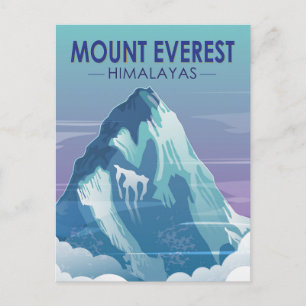 Mount Everest Himalaya Vintage Postkarte