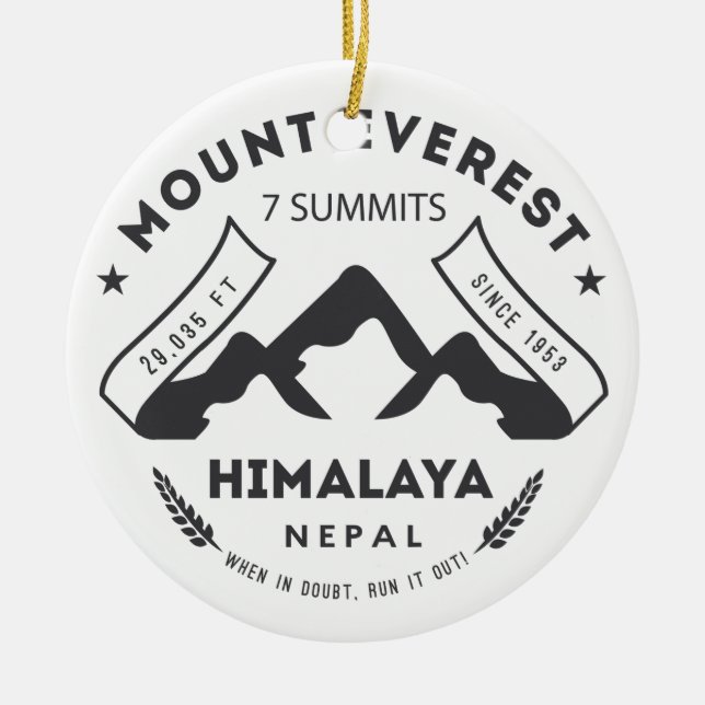 Mount Everest Keramikornament (Vorne)