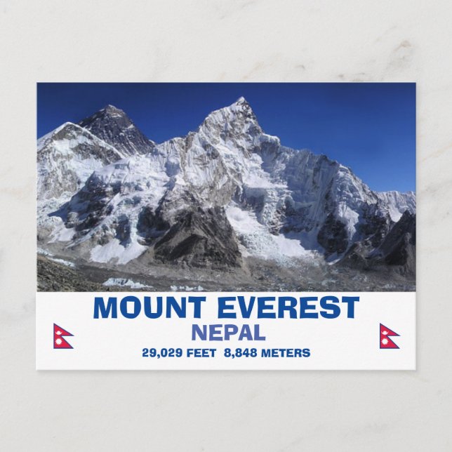 Mount Everest Postcard Feiertagspostkarte (Vorderseite)