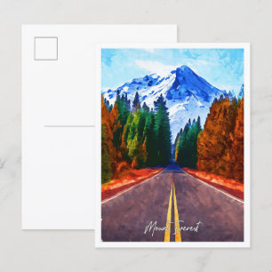 Mount Everest Schöne Öllandschaft Postkarte