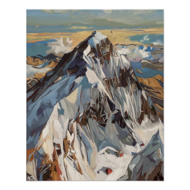 Mount Everest Top View Poster (Vorderseite)