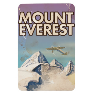 Mount Everest Vintage Reiseplakat Magnet