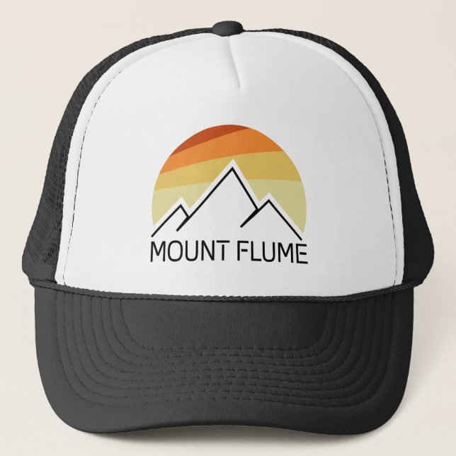 Mount Flume New Hampshire Retro Truckerkappe (Vorderseite)