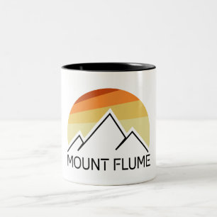 Mount Flume New Hampshire Retro Zweifarbige Tasse
