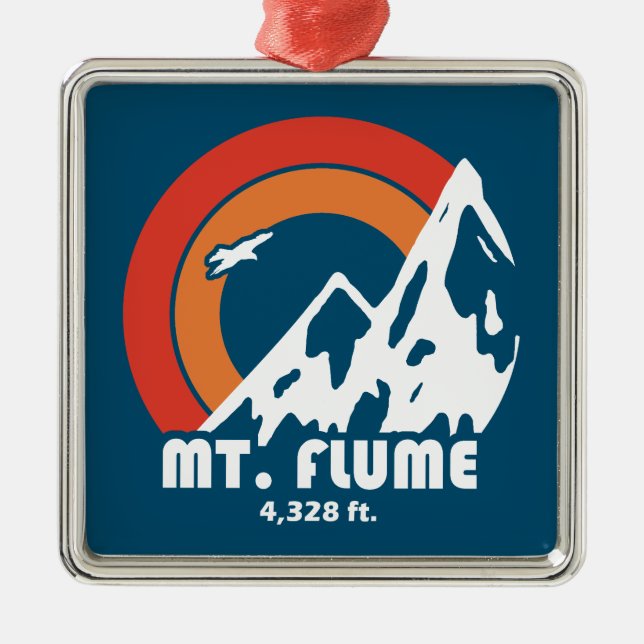 Mount Flume New Hampshire Sun Eagle Ornament Aus Metall (Vorne)