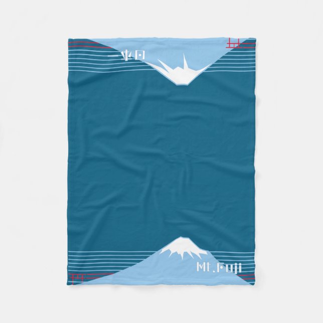 Mount Fuji Design Nippon1  Fleecedecke (Vorderseite)