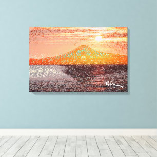 Mount Fuji III Pale Orange von Rofey Leinwanddruck