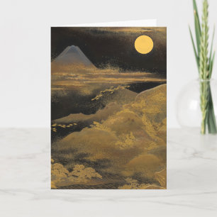 Mount Fuji im Mondschein - Golden: Leere Karte