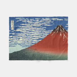 Mount Fuji in Clear Weather (Red Fuji) (Hokusai) Fleecedecke