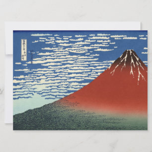 Mount Fuji in Clear Weather (Red Fuji) (Hokusai) Karte