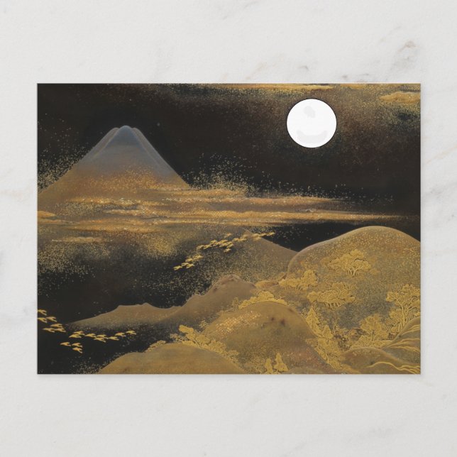 Mount Fuji in Mondlicht - hell Postkarte (Vorderseite)
