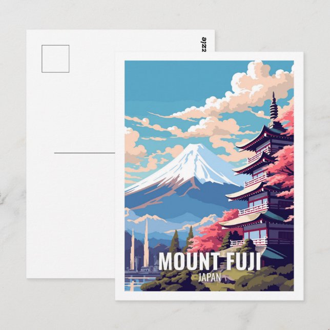 Mount Fuji Japan Berühmte Reiseziele Postkarte (Vorne/Hinten)