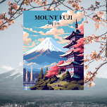 Mount Fuji, Japan Travel Illustration Postkarte<br><div class="desc">Mit dieser bezaubernden Postkarte, die den majestätischen Berg und ein traditionelles japanisches Haus im Vordergrund illustriert, erleben Sie die ikonische Schönheit des Fuji, Japan. Diese Postkarte erinnert an die ruhigen Landschaften und das kulturelle Erbe, die den Fuji zu einem Symbol Japans machen. Ideal, um warme Wünsche zu senden oder als...</div>