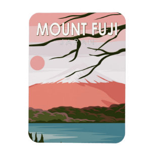 Mount Fuji Japan Vintage Magnet