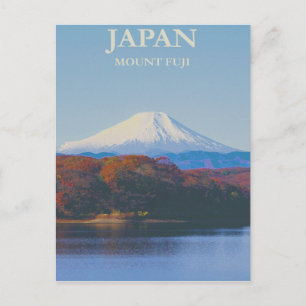 Mount Fuji Japan Vintage Reiseposter Postkarte