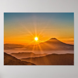 Mount fuji japan Vulkanberg Poster