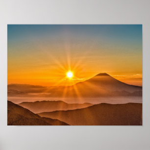 Mount fuji japan Vulkanberg Poster