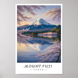 Mount Fuji Japan Wall Art, Iconic Volcano  Poster