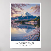Mount Fuji Japan Wandkunst, ikonischer Vulkan 
