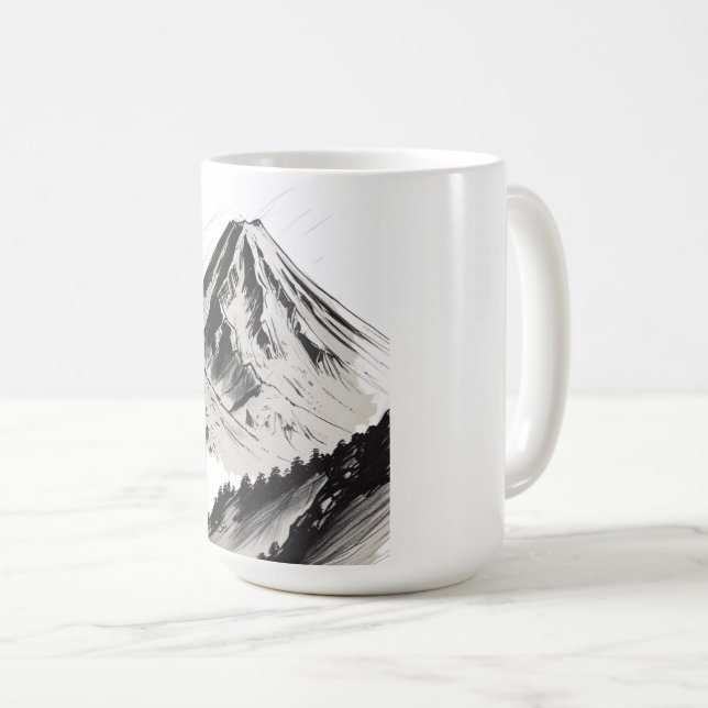 Mount Fuji Japanisch Kaffeetasse (VorderseiteRechts)