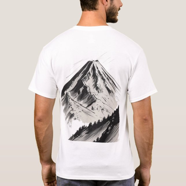 Mount Fuji Japanisch T-Shirt (Rückseite)