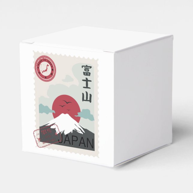 Mount Fuji Japanische Briefmarke Tokyo machte Japa Geschenkschachtel (Vorderseite)