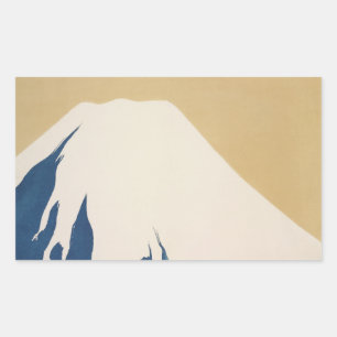 Mount Fuji Kamisaka Sekka japan bemalt Kunstcanva Rechteckiger Aufkleber