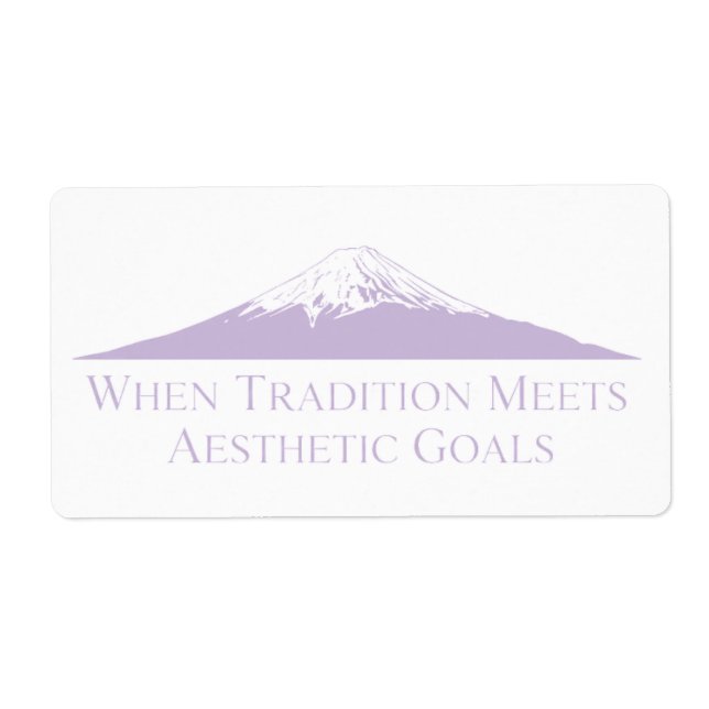 Mount Fuji Minimalist Stickers – Lavendel (Vorne)