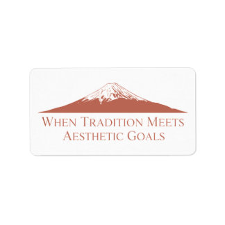 Mount Fuji Minimalist Stickers – Terrakotta Adressaufkleber