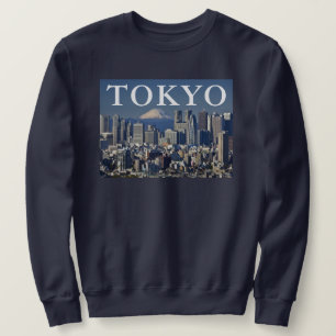 Mount Fuji Skyline des Bezirks Shinjuku Tokio Ja Sweatshirt
