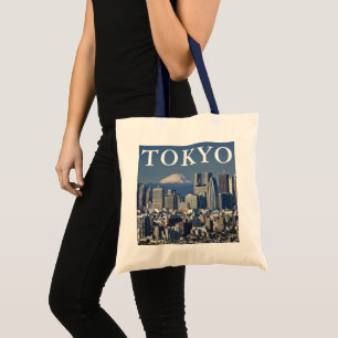 Mount Fuji   Skyline des Bezirks Shinjuku Tokio Ja Tragetasche