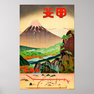 Mount Fuji Vintag Japanisch Poster
