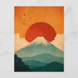 Mount Fuji vintage Postkarte