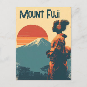 Mount Fuji Vintage Postkarte