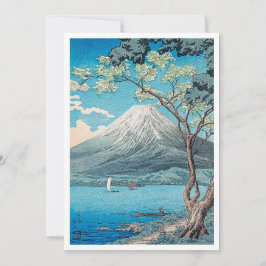 Mount Fuji vom See Yamanaka, Druck von H.Takahashi Einladung