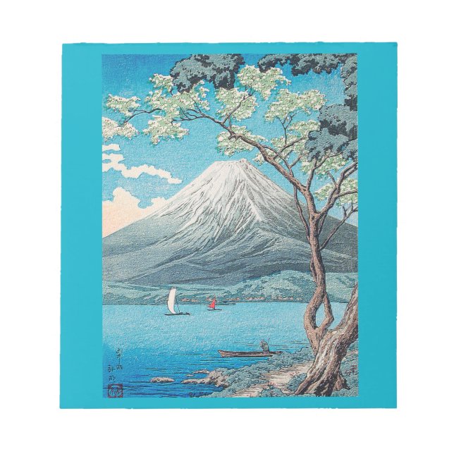 Mount Fuji vom See Yamanaka Notizblock (Vorderseite)