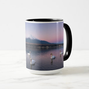 Mount Fuji Yamanaka-See mit Schwänen Tasse